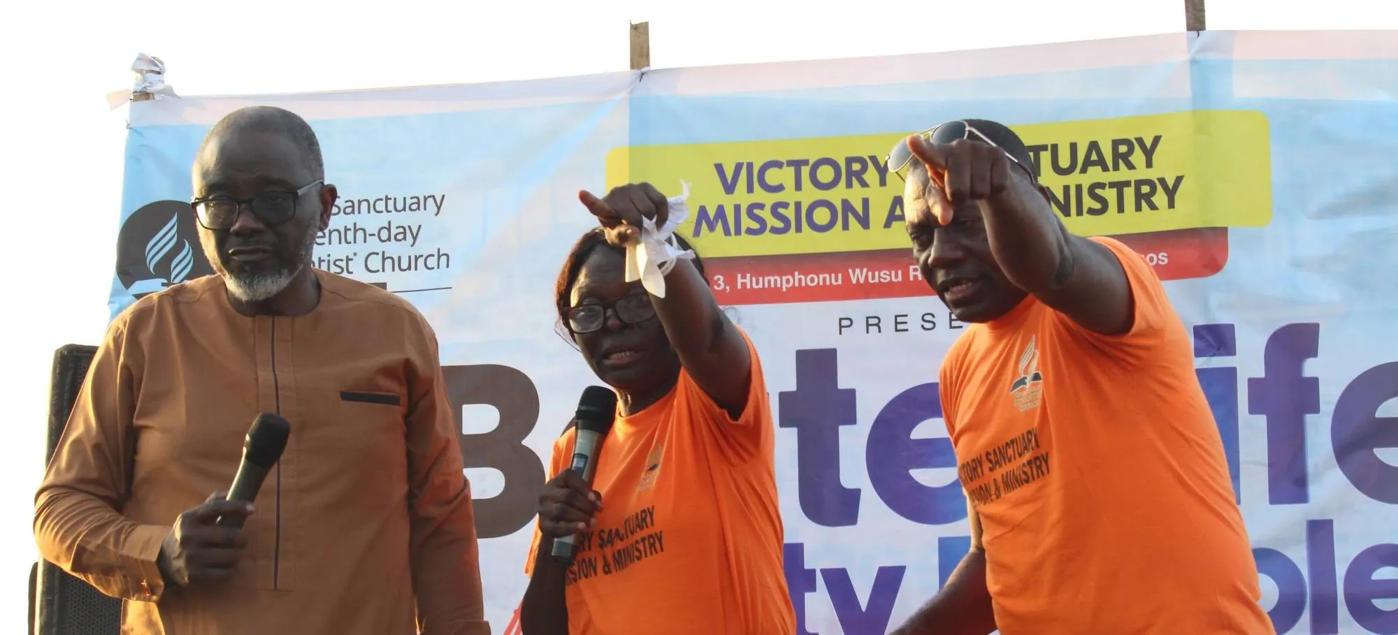 A Victory Sanctuary pastor and the Mission and Ministry team at the Better Life for City People outreach