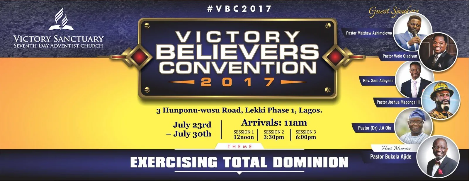 VBC 2017 poster: Exercising Total Dominion