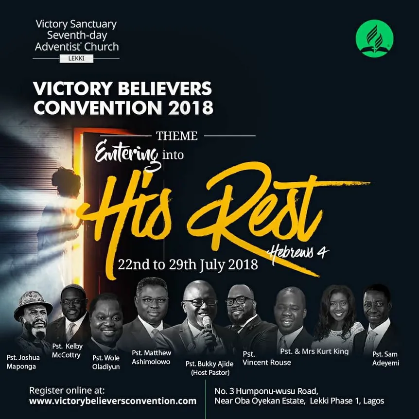 VBC 2018 poster: Entering into His Rest
